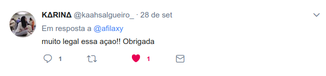 KARINA no Twitter: "muito legal essa ação!! Obrigada"